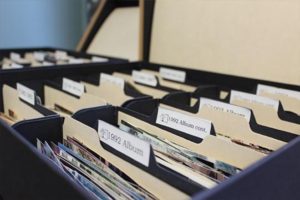 Organizing family documents and photos